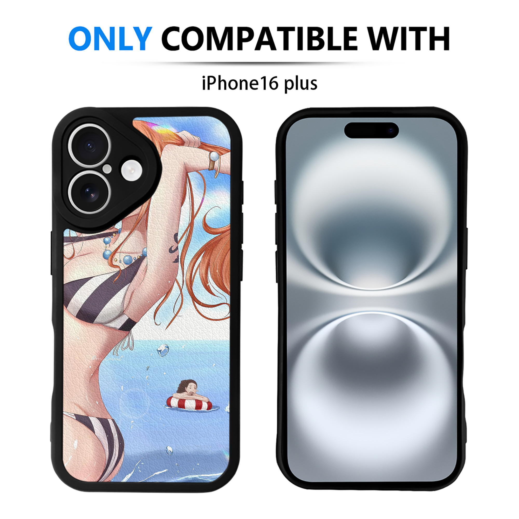 （画像用） ワンピース ONE PIECE 【iPhone 16シリーズ対応】シリコンスマホケース（レザー調） 材質：シリコン